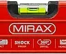 Уровень коробчатый усиленный MIRAX, утолщенный профиль, 3 противоударных ампулы (1 поворотная на 360 град), с ручками, 120 см 34603-120 купить в Тюмени