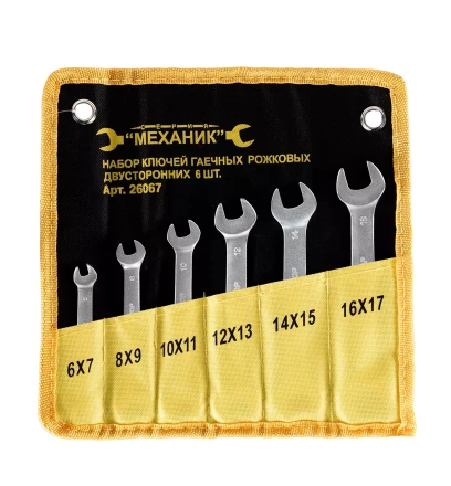 Набор ключей рожковых 6шт чехол Энкор 26067 26067 купить в Тюмени