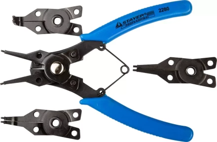 Съемник STAYER &quot;MASTER&quot; стопорных колец, в наборе с 4 насадками 2280 купить в Тюмени