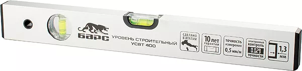 Уровень алюминиевый 1800 мм толщина профиля 1.3 мм 2 глазка  БАРС 35138 купить в Тюмени