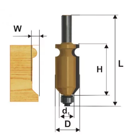 Фреза кромочная фигурная Ф222Х41 мм хвостовик 12 мм 46407 купить в Тюмени
