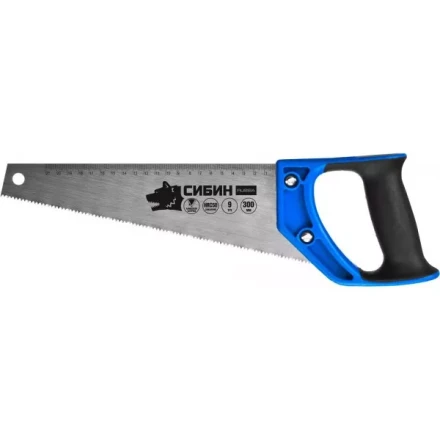 Ножовка по дереву компактная (пила) ТУЛБОКС 300 мм, шаг 9 TPI (3 мм), СИБИН 15056-30 купить в Тюмени