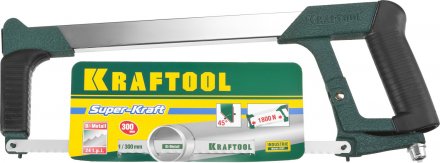 Ножовка по металлу KRAFTOOL &quot;PRO-Kraft&quot;, 185 кг рычажное натяжение,обрезиненные рукоятки, биметаллическое полотно, 300 мм 15801_z01 купить в Тюмени