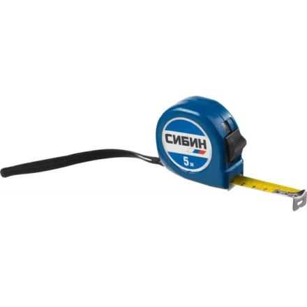 Рулетка СИБИН, пластиковый корпус, 5м/19мм 34020-05-19 купить в Тюмени