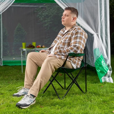 Стул складной с подлокотниками и подстаканником 81 х 51 х 86 см Camping Palisad 69608 купить в Тюмени