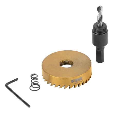 Коронка по металлу HSS, 55 мм, нитридтитановое покрытие Denzel 724118 купить в Тюмени