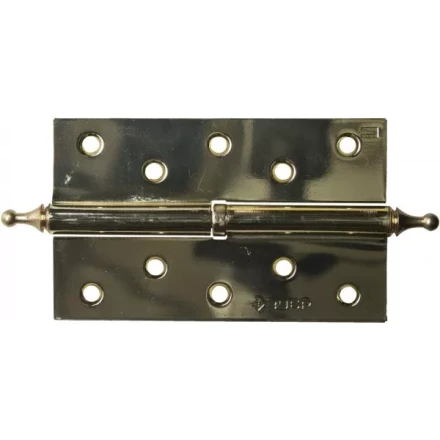 Петля дверная разъемная ЗУБР &quot;ЭКСПЕРТ&quot;, 1 подшипник, цвет латунь (PB), правая, с крепежом, 125х75х2,5мм, 2 шт 37605-125-1R купить в Тюмени