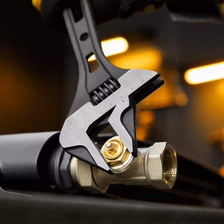 Ключ разводной Denzel 15750, 300 мм, CrV, кованый купить в Тюмени