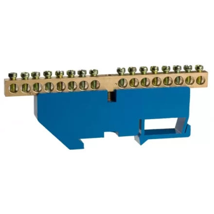 Шина СВЕТОЗАР нулевая на DIN-изоляторе, макс. ток 100А, 5,2мм, 16 полюсов 49807-16 купить в Тюмени