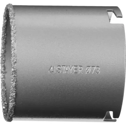 Коронка STAYER &quot;PROFESSIONAL&quot; кольцевая с карбидно-вольфрамовой крошкой, d=73мм 33345-73 купить в Тюмени
