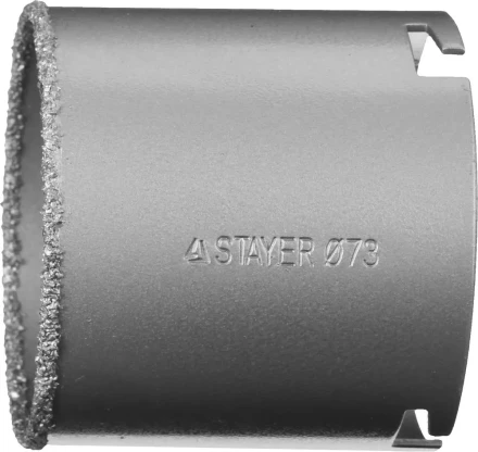 Коронка STAYER &quot;PROFESSIONAL&quot; кольцевая с карбидно-вольфрамовой крошкой, d=73мм 33345-73 купить в Тюмени