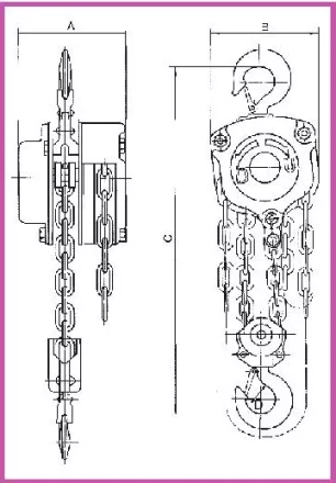 Таль ручная цепная HSZ-J LB г-п 0.5 тонн H=18 метра купить в Тюмени