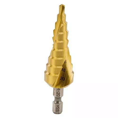 Сверло ступенчатое HSS TiN с спиральным желобком, 4-20x75, 1/4" (Makita D-40185) купить в Тюмени