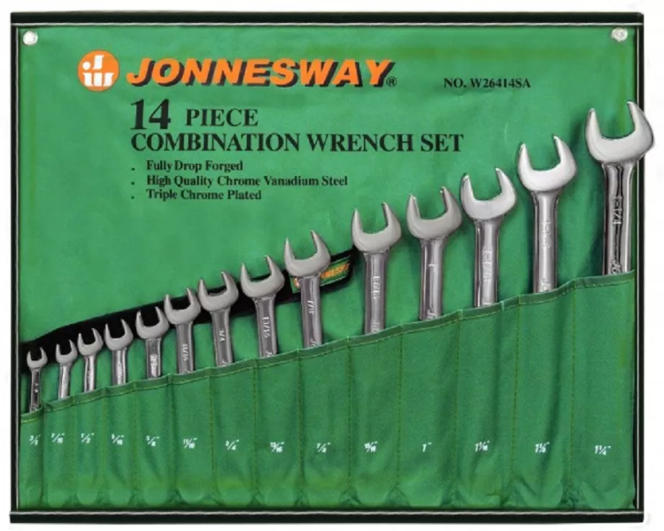 Набор ключей комбинированных 3/8"-1-1/4" 14предметов  Jonnesway W26414S 49030 купить в Тюмени