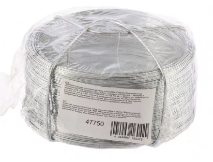 Проволока стальная оцинкованная 0,5 мм длина 200м Сибртех 47750 купить в Тюмени