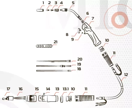 Гусак к горелке MIG 26KD MF0181 Ref Aurora купить в Тюмени