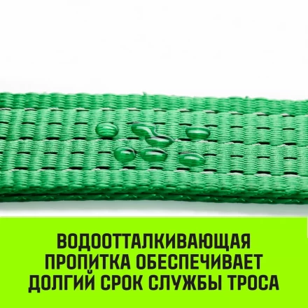 Трос буксировочный HITCH REGULAR масса авто 25т разрывная 75т 50м лента 50мм крюк-крюк (SZ071507) купить в Тюмени