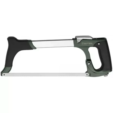 Ножовка по металлу KRAFTOOL GRAND, быстрое рычажное натяжение, биметаллическое полотно, обрезиненные рукоятки, 300 мм 15802_z01 купить в Тюмени