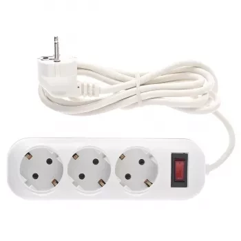 Удлинитель бытовой серия EF, с заземлением и выключателем, 5м, 3 роз., 10A Stern 95773 купить в Тюмени