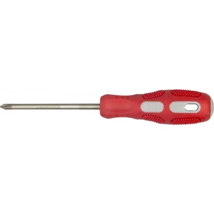 Отвертка ЗУБР &quot;ПРОФИ&quot; хромованадиевая сталь, двухкомпонентная рукоятка, магнит наконечник, PH2x100мм 25232-2-100_z01 купить в Тюмени
