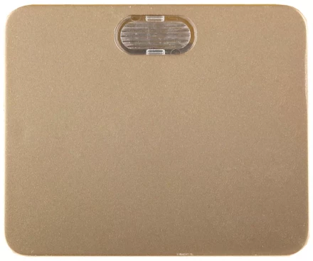 Выключатель СВЕТОЗАР &quot;ГАММА&quot; с подсветкой, одноклавишный, без вставки и рамки, цвет золотой металлик, 10A/~250B SV-54131-GM купить в Тюмени