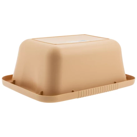 Таз пластмассовый прямоугольный 25 л, бежевый, Home Palisad 929925 купить в Тюмени
