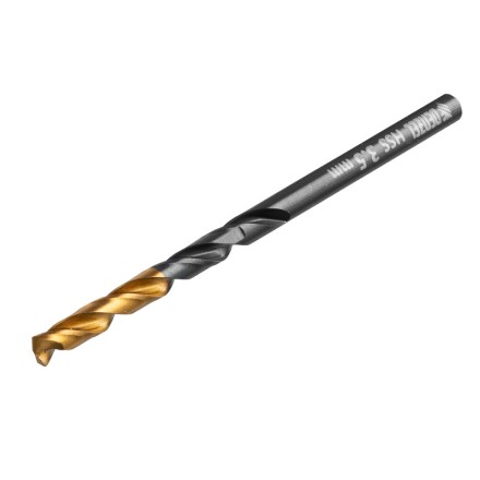 Сверло по металлу, 3,5 мм, HSS-Tin, Golden Tip, 10 шт. Denzel 717207 купить в Тюмени