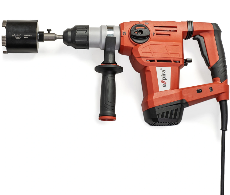 Перфоратор ESPIRA RHI-P3203 (sds plus, 220–240В/50Гц, мощн.1500Вт, ск. хол хода 950 об/м, эн.уд .4,0 Дж, 5.6 кг), 400452 купить в Тюмени