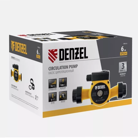 Циркуляционный насос CP32-6, напор 6 м, 70 л/мин, 1 м кабель, монт. длина 180 мм Denzel 99414 купить в Тюмени