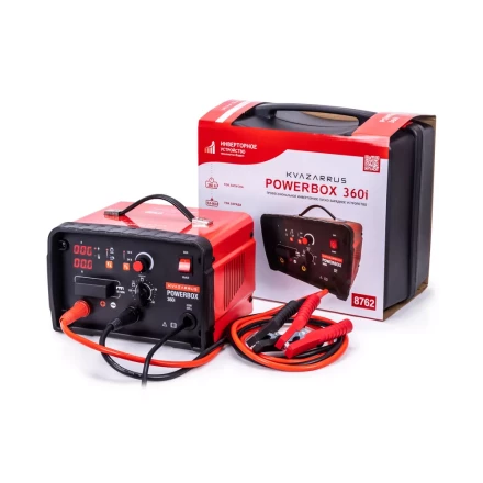 Инверторное пуско-зарядное устройство KVAZARRUS PowerBox 360i, таймер, пластиковый кейс купить в Тюмени