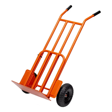 Тележка ручная 2-х колесная Сибртех 69302, усиленная, г/п 250кг, откидная платформа 530х400мм купить в Тюмени