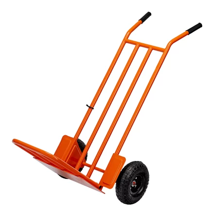 Тележка ручная 2-х колесная Сибртех 69302, усиленная, г/п 250кг, откидная платформа 530х400мм купить в Тюмени