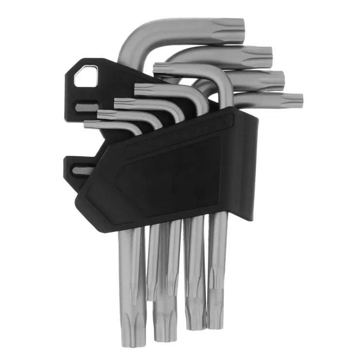 Набор ключей имбусовых Torx-Tempered, TT10-50, CrV, 9 шт. Сибртех 123707 купить в Тюмени