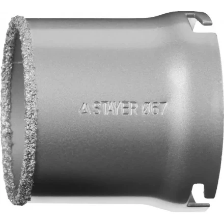 Коронка STAYER &quot;PROFESSIONAL&quot; кольцевая с карбидно-вольфрамовой крошкой, d=67мм 33345-67 купить в Тюмени