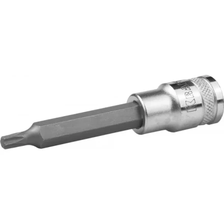 Торцовая бита-головка KRAFTOOL &quot;INDUSTRIE QUALITAT&quot;, удлиненная, материал S2, TORX, сатинированная, 1/2&quot;, Т30 27906-30_z01 купить в Тюмени