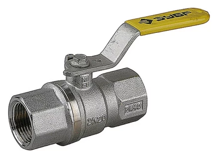 Кран шаровой ЗУБР полнопроход газовый &quot;мама-мама&quot;, ручка, хромиров латунь, 1/2&quot; 4-51720-C-1/2 купить в Тюмени