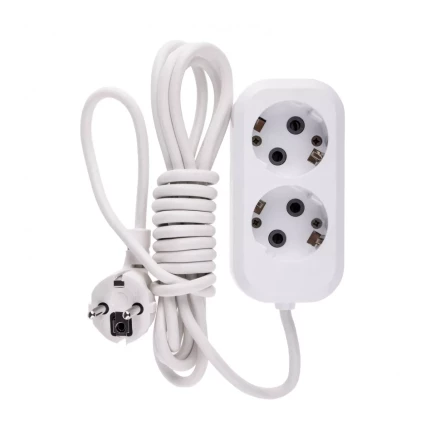 Удлинитель бытовой серия УХз-10-203 с заземлением 3 м 2 розетки 10 А Denzel 95961 купить в Тюмени