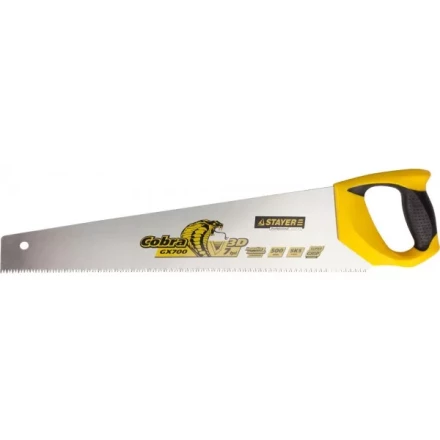 Ножовка STAYER &quot;PROFI&quot; &quot;COBRA&quot; GX700, трехгранный японский зуб, импульсная закалка, 2-х комп ручка, 7 TPI, 500мм 1513-50_z02 купить в Тюмени