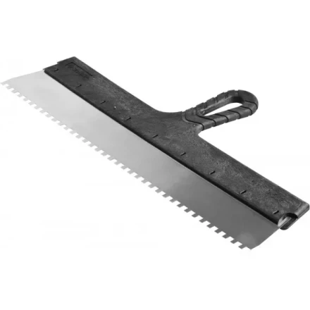 Шпатель ЗУБР &quot;МАСТЕР&quot; ФАСАДНЫЙ, нержавеющее полотно, 450мм, зуб 6х6мм 10078-45-06 купить в Тюмени