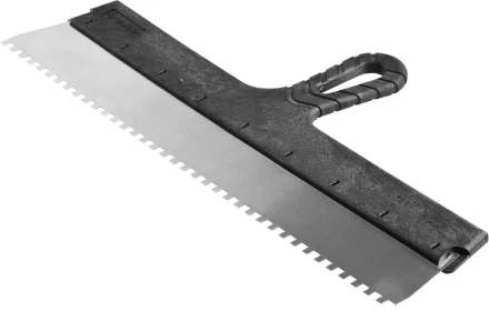 Шпатель ЗУБР &quot;МАСТЕР&quot; ФАСАДНЫЙ, нержавеющее полотно, 450мм, зуб 6х6мм 10078-45-06 купить в Тюмени