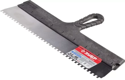 Шпатель ЗУБР &quot;МАСТЕР&quot; ФАСАДНЫЙ, нержавеющее полотно, 450мм, зуб 6х6мм 10078-45-06 купить в Тюмени