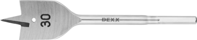 Сверло по дереву перовое, шестигранный хвостовик, DEXX 2945-30, d=30мм 2945-30 купить в Тюмени