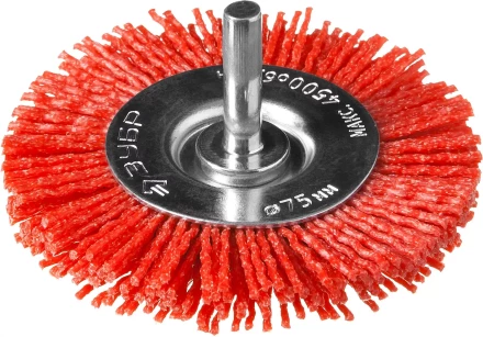 ЗУБР &quot;ПРОФЕССИОНАЛ&quot;. Щетка дисковая для дрели, нейлоновая проволока с абразивным покрытием, 75мм 35161-075_z02 купить в Тюмени