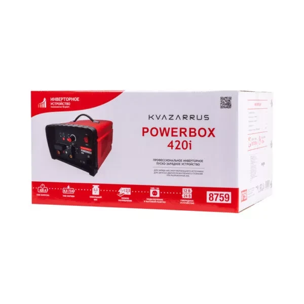 Инверторное пуско-зарядное устройство KVAZARRUS PowerBox 420i, таймер, цветная коробка купить в Тюмени