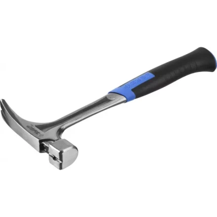 Молоток-гвоздодер ЗУБР &quot;ПРОФЕССИОНАЛ&quot; цельнокованый с магнитом и двухкомпонентной рукояткой, 580г 20258-580 купить в Тюмени