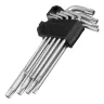 Набор ключей имбусовых Torx-Tempered, TT10-50, CrV, 9 шт., удлиненные Сибртех 123717 купить в Тюмени