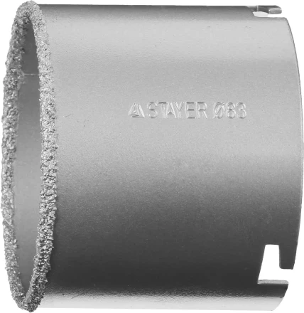 Коронка STAYER &quot;PROFESSIONAL&quot; кольцевая с карбидно-вольфрамовой крошкой, d=83мм 33345-83 купить в Тюмени