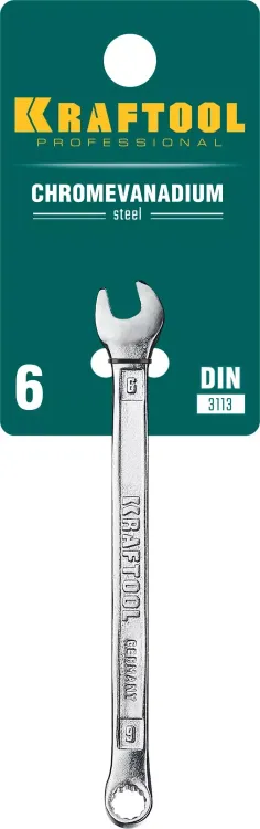 Ключи комбинированные KRAFTOOL, Cr-V, DIN 3113 27079-06 купить в Тюмени