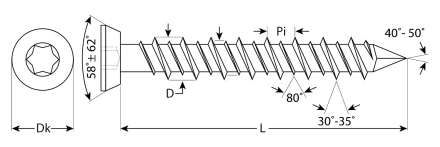 Шурупы ШБ-Х по бетону хроматированные пакет серия ПРОФЕССИОНАЛ купить в Тюмени