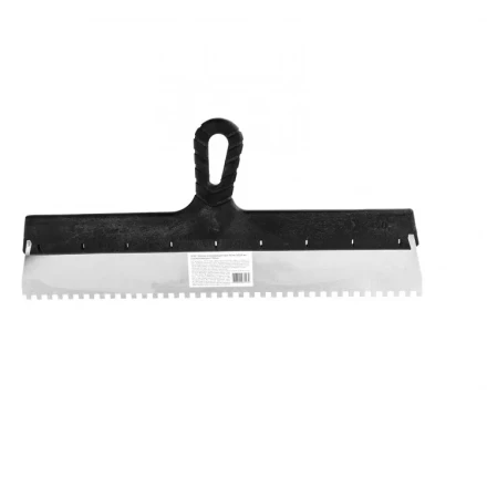 Шпатель из нержавеющей стали 450 мм зуб 6 х 6 мм пластмассовая ручка 85142 купить в Тюмени